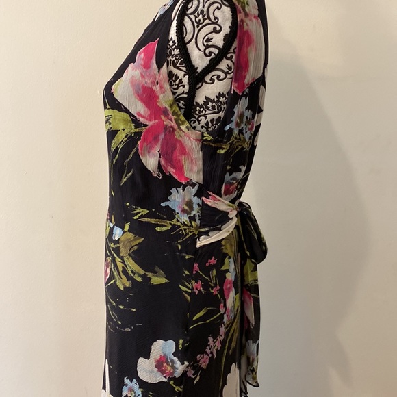 Talbots Vintage Floral Dress Pure Silk, Size 10 - Picture 6 of 14